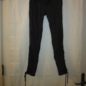 LF side tie black jeans